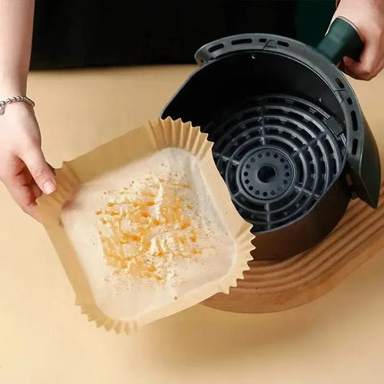 50- Pack Non-Stick Air Fryer Disposable Parchment Liners – Round, Eco-Friendly, Heat-Resistant