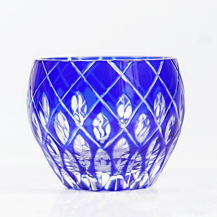Hand-carved Crystal Glass Whisky Tumbler Double Colored Sake Tumbler