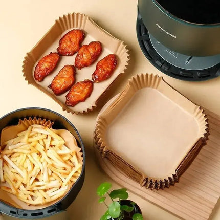 50- Pack Non-Stick Air Fryer Disposable Parchment Liners – Round, Eco-Friendly, Heat-Resistant