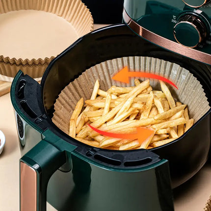 50pcs Round Air Fryer Disposable Non-Stick Paper Liners